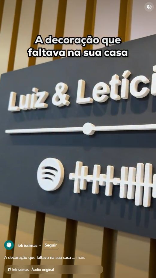 Capa do Reels da Letríssimas com placa do Spotify
